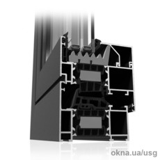 Алюминиевое окно Etem, E75 (Греция), 1000х1000 мм, с энергосберегающим двухкамерным стеклопакетом